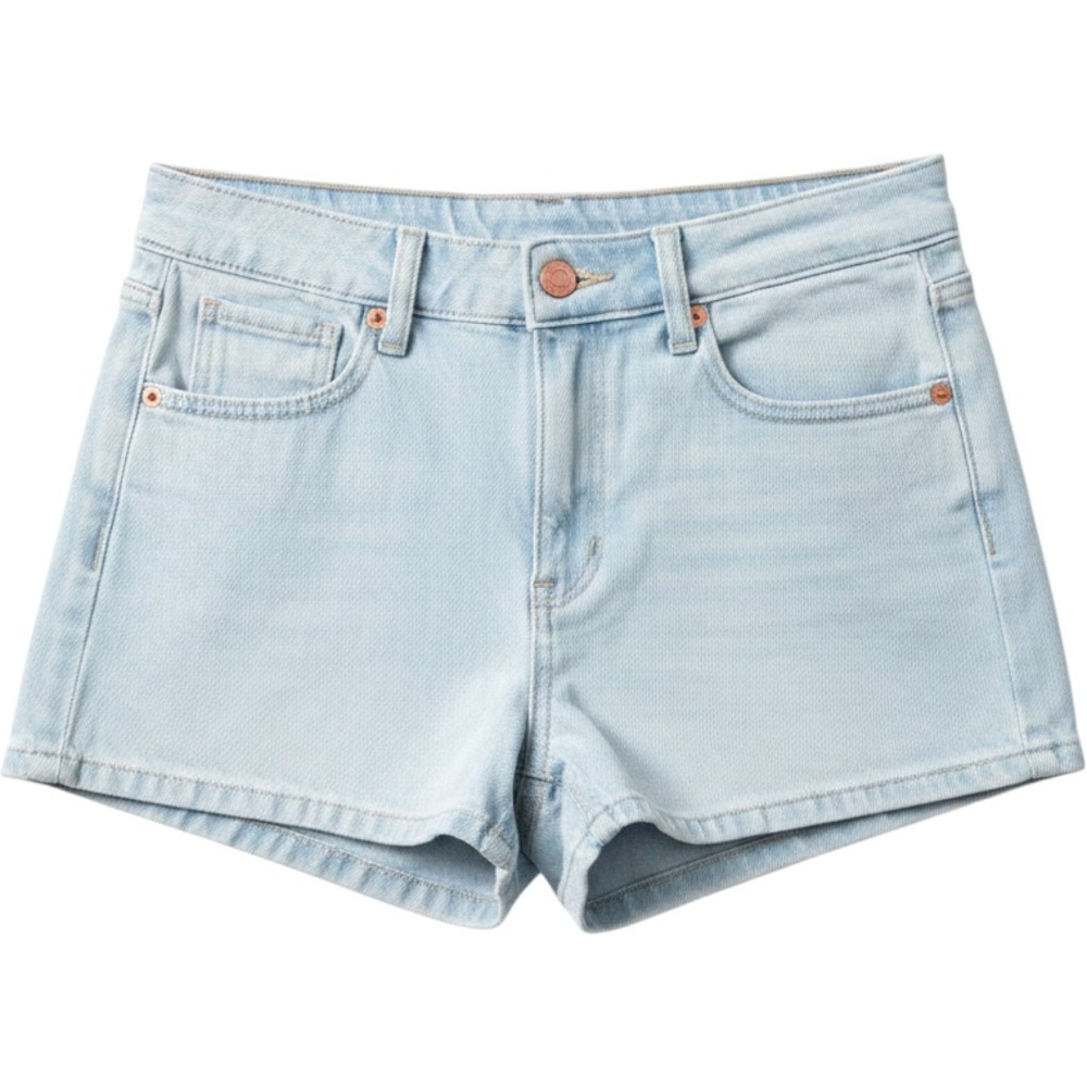 American Eagle Women Light Wash Stretch Denim Shorts Size 00